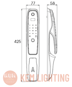 khóa thông minh thẻ từ Demax SL868 CP